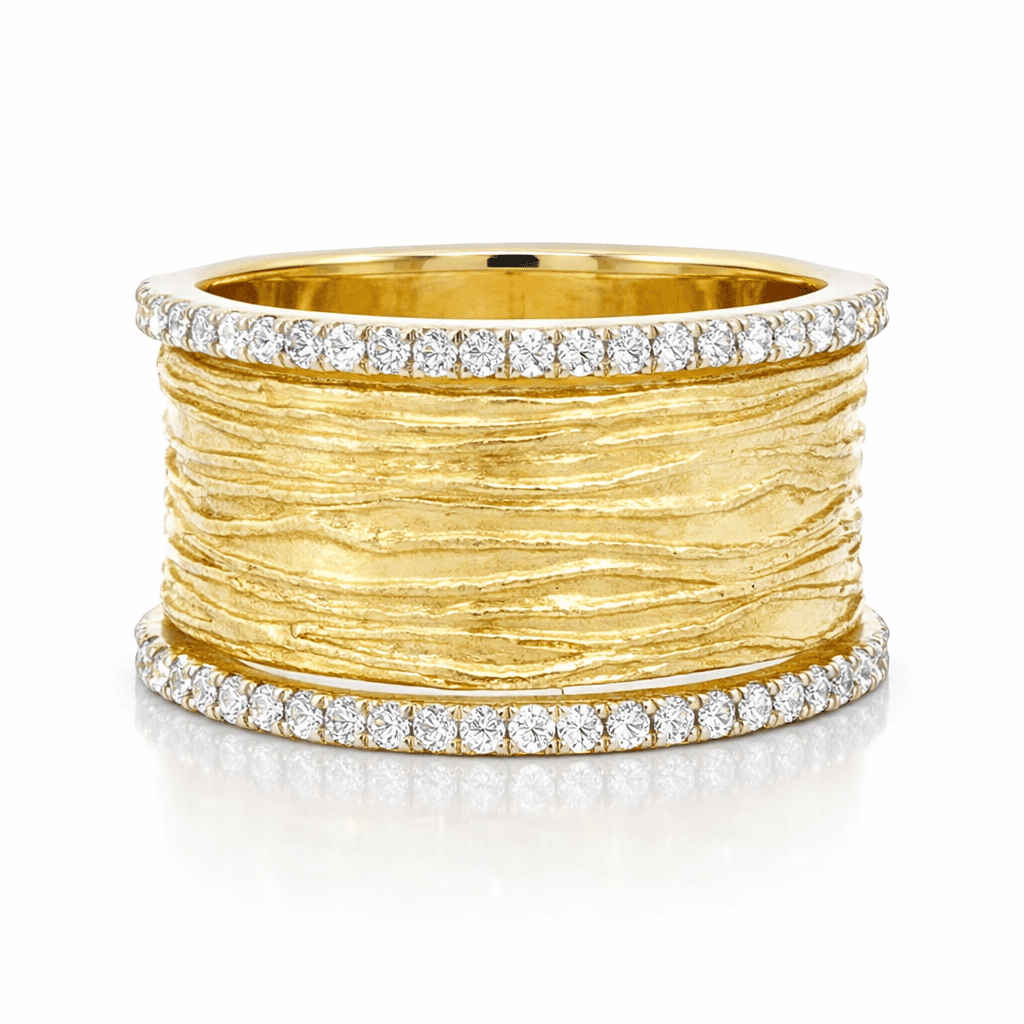 14K White and Yellow Gold Diamond Ring, 0.2ct