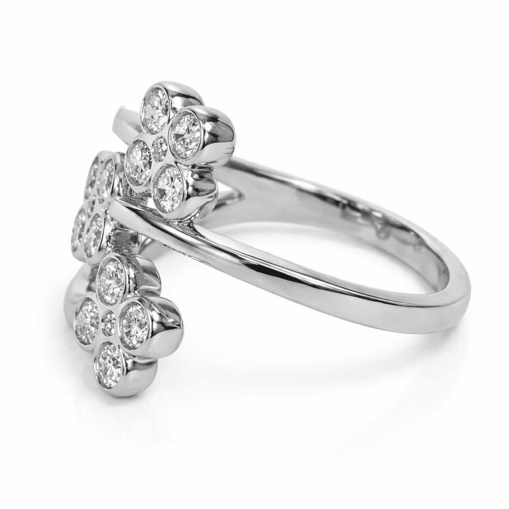 AR156913 - Ring 14KW/6.2G 12RD-0.80CT 3RD-0.03CT