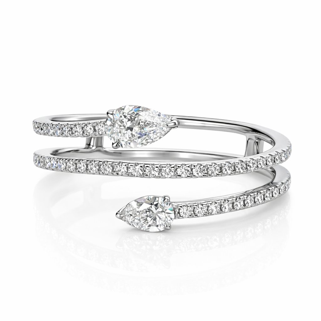 AR156914 - Ring 14KW/1.8G 2RD-0.30CT 43RD-0.15CT