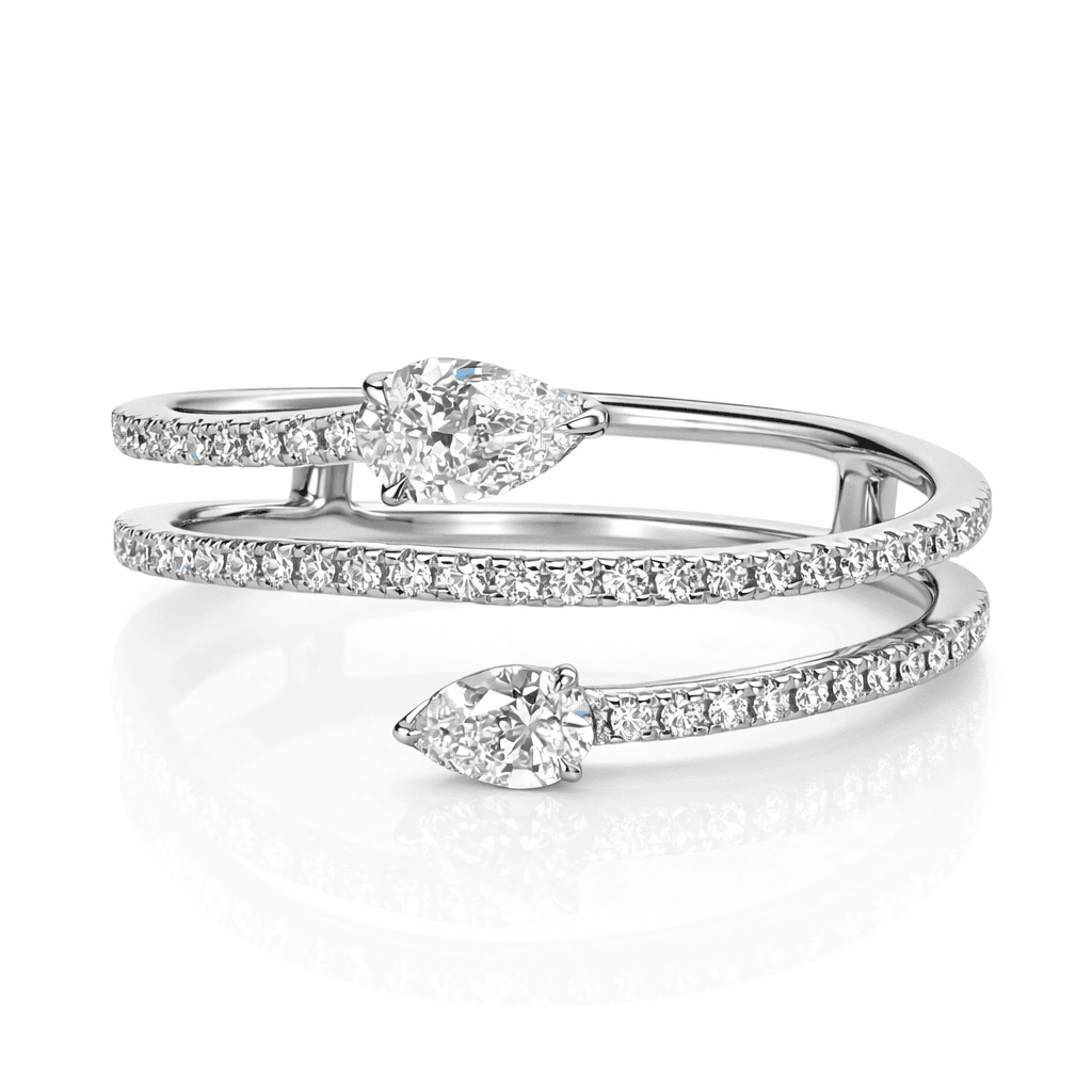 AR156914 - Ring 14KW/1.8G 2RD-0.30CT 43RD-0.15CT