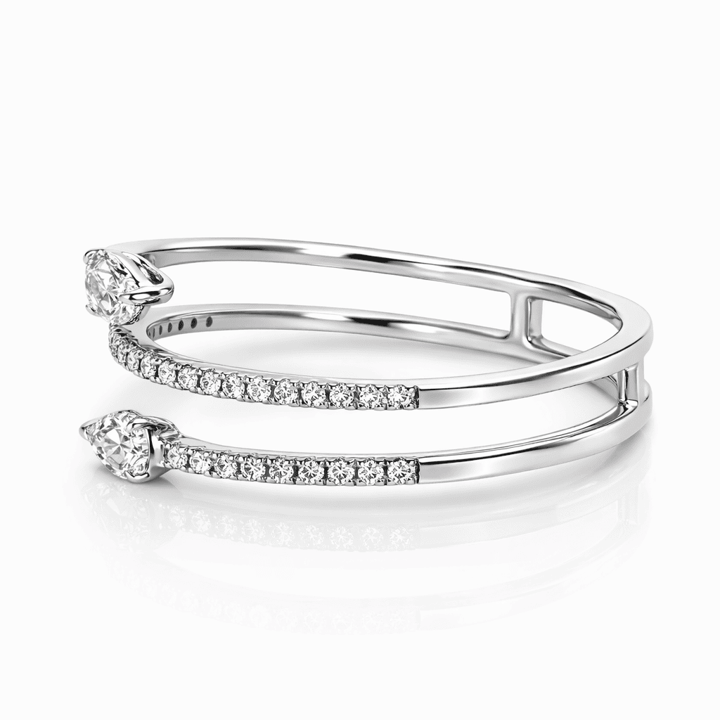 AR156914 - Ring 14KW/1.8G 2RD-0.30CT 43RD-0.15CT