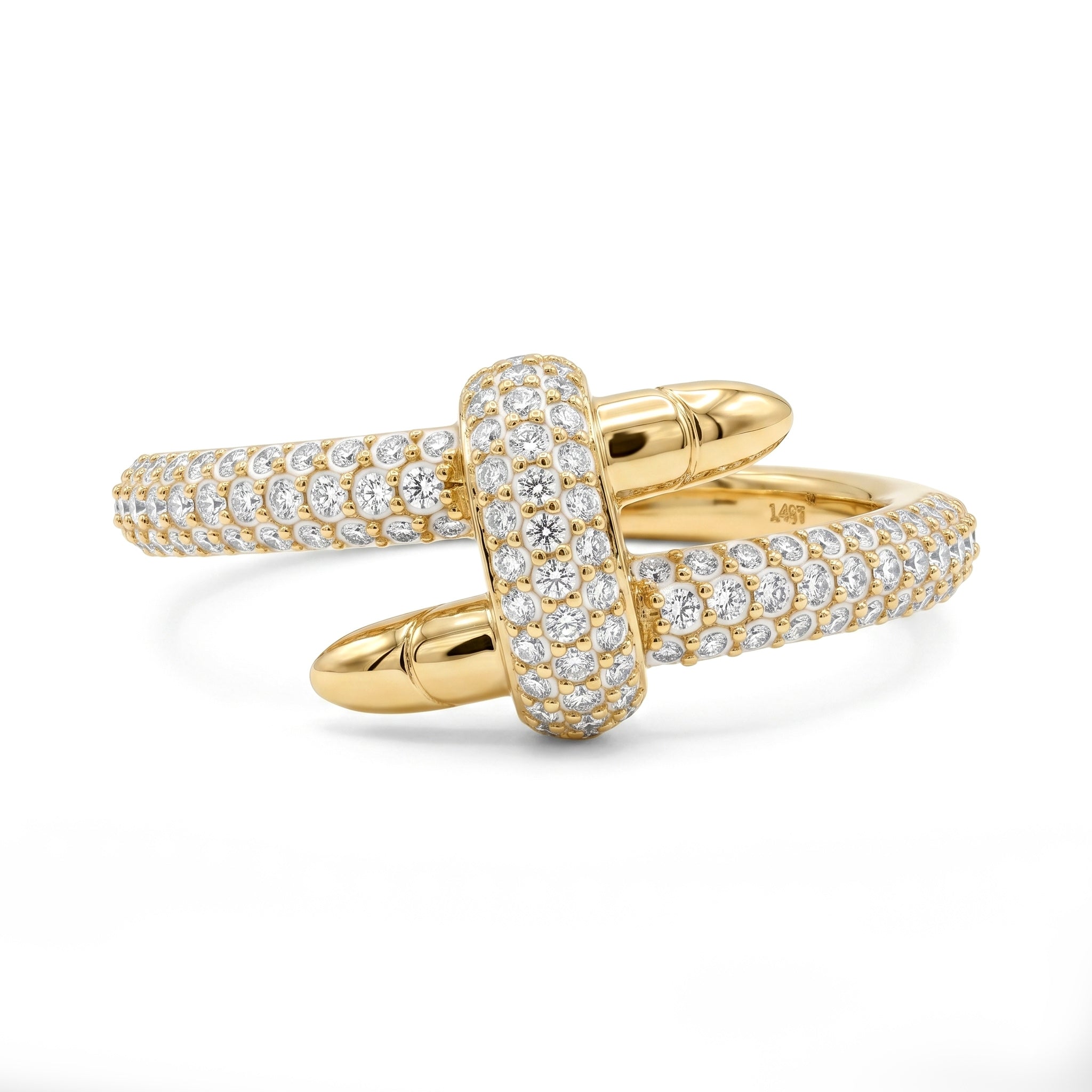 AR157004Y - Ring 14KY/3.9G 22RD-0.45CT