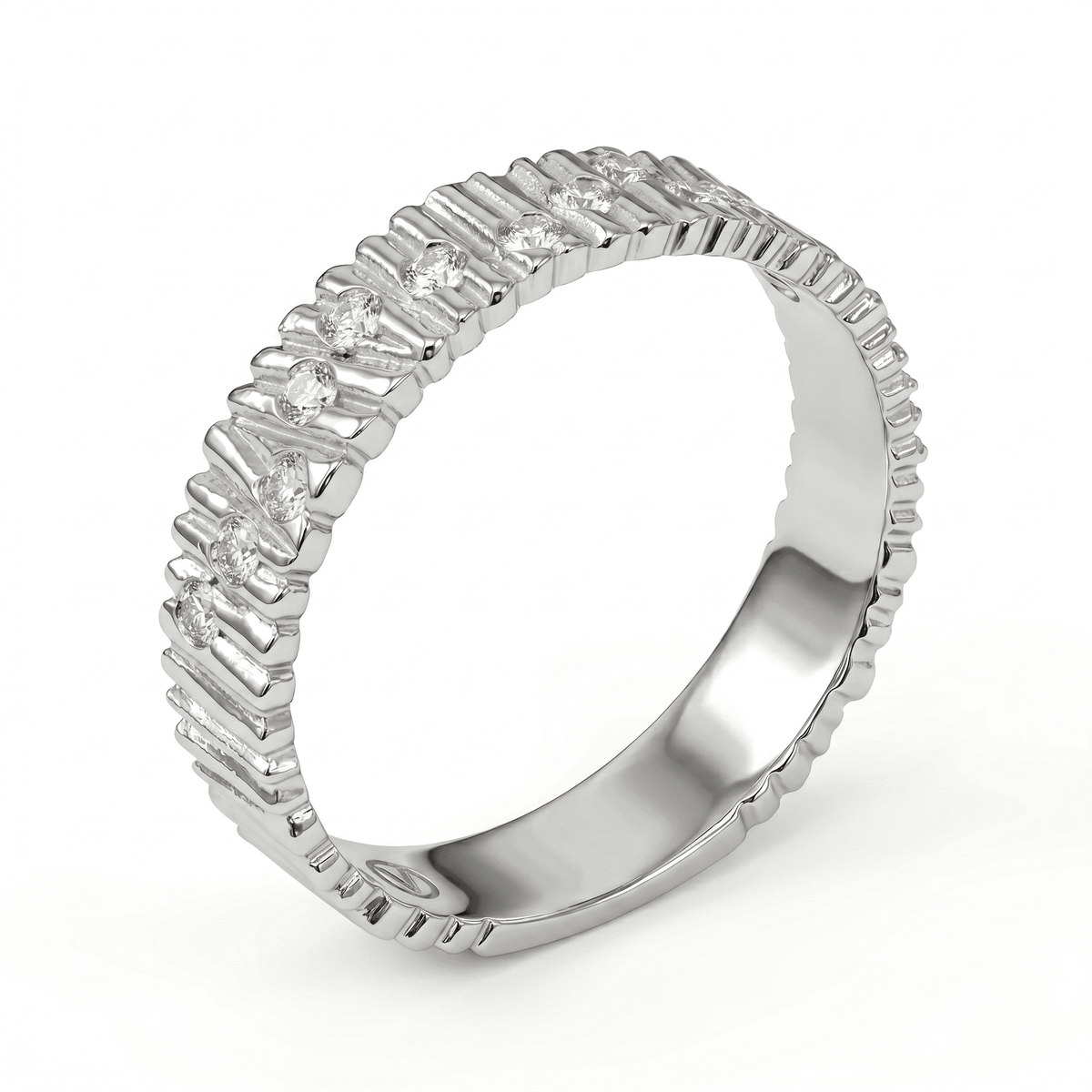 AR157095 - Ring 14KW/2.8G RD-0.12CT