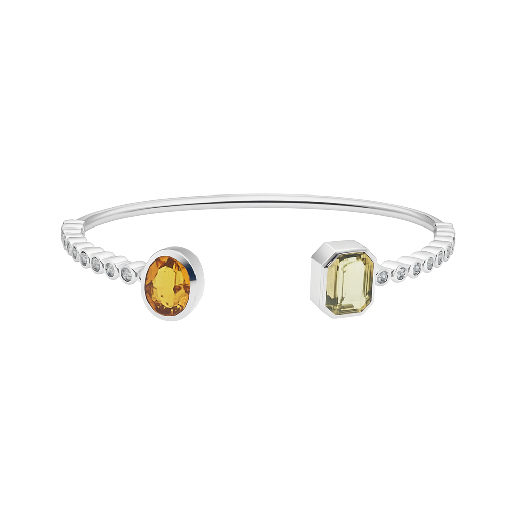 ASB155394 - Bracelet 14KW/7.5G 2SAPP-3.91CT 24RD-0.59CT