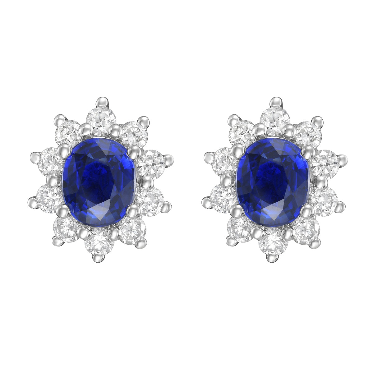 ASE156199 - Earrings 14KW/1.6G 2SAPP-1.16CT 20RD-0.49CT