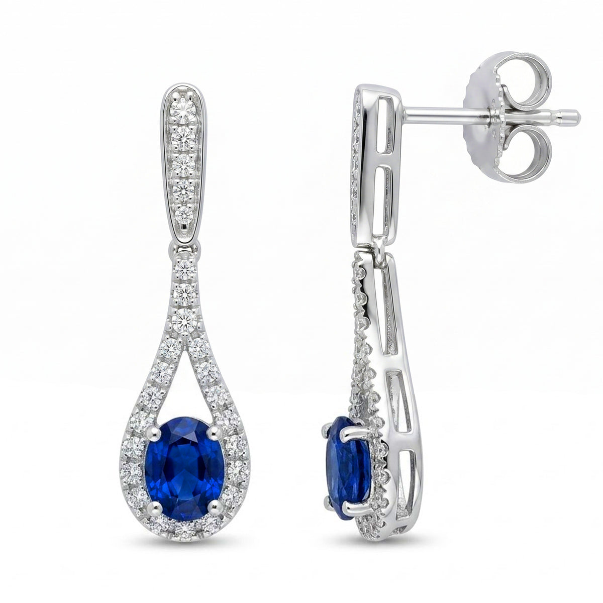 ASE156932 - Earrings 14KW/2.4G 2SAPP-1.01CT 50RD-0.33CT