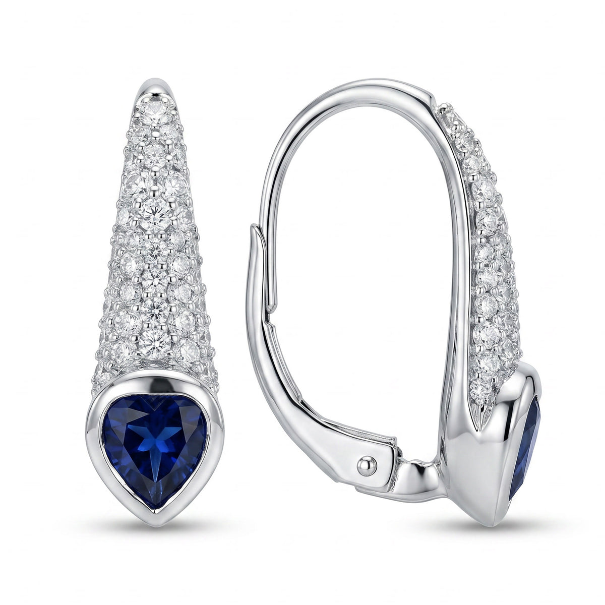 ASE157007 - Earrings 14KW/3.1G 2SAPP-0.67CT 74RD-0.33CT