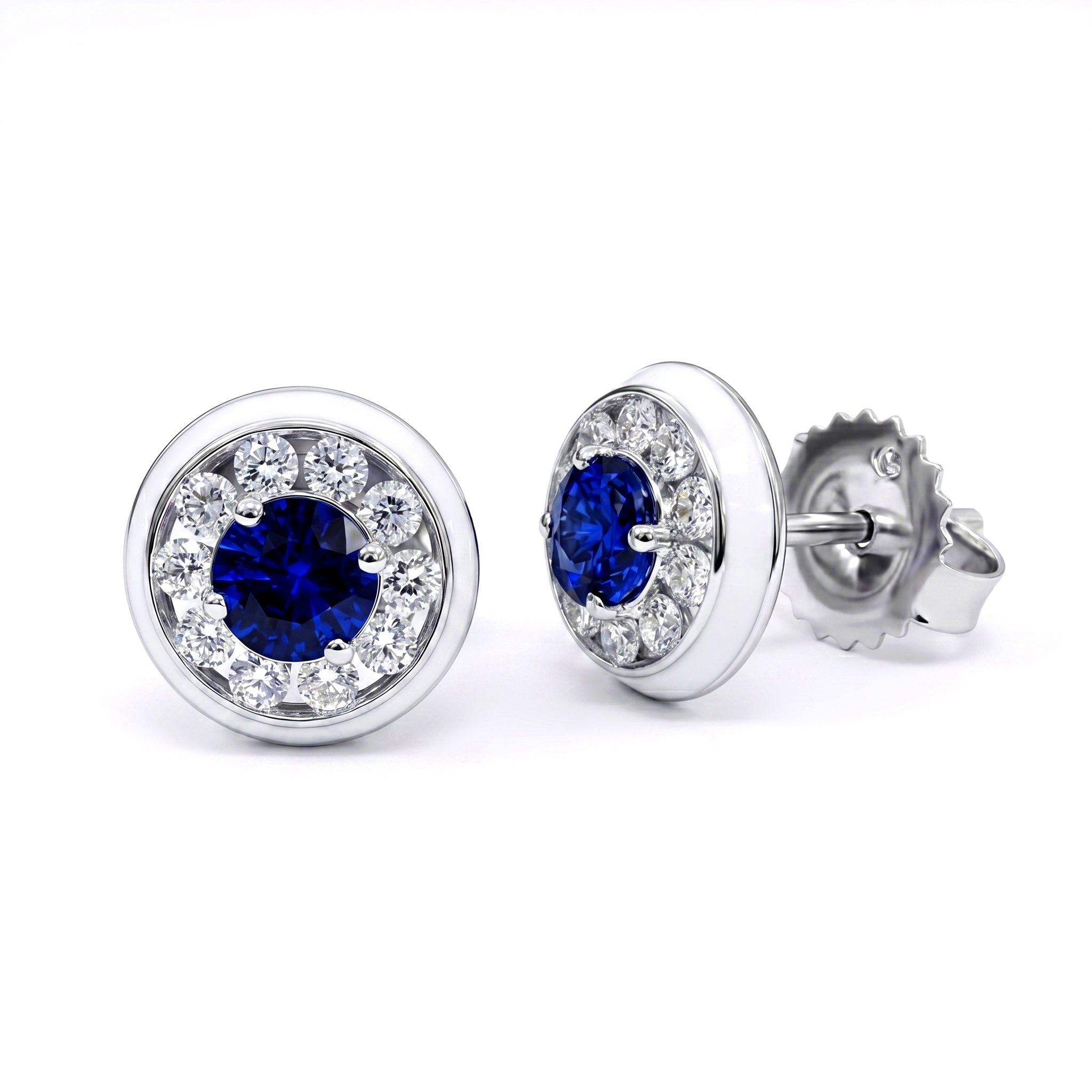ASE157012 - Earrings 14KW/1.9G 2SAPP-0.61CT 20RD-0.31CT