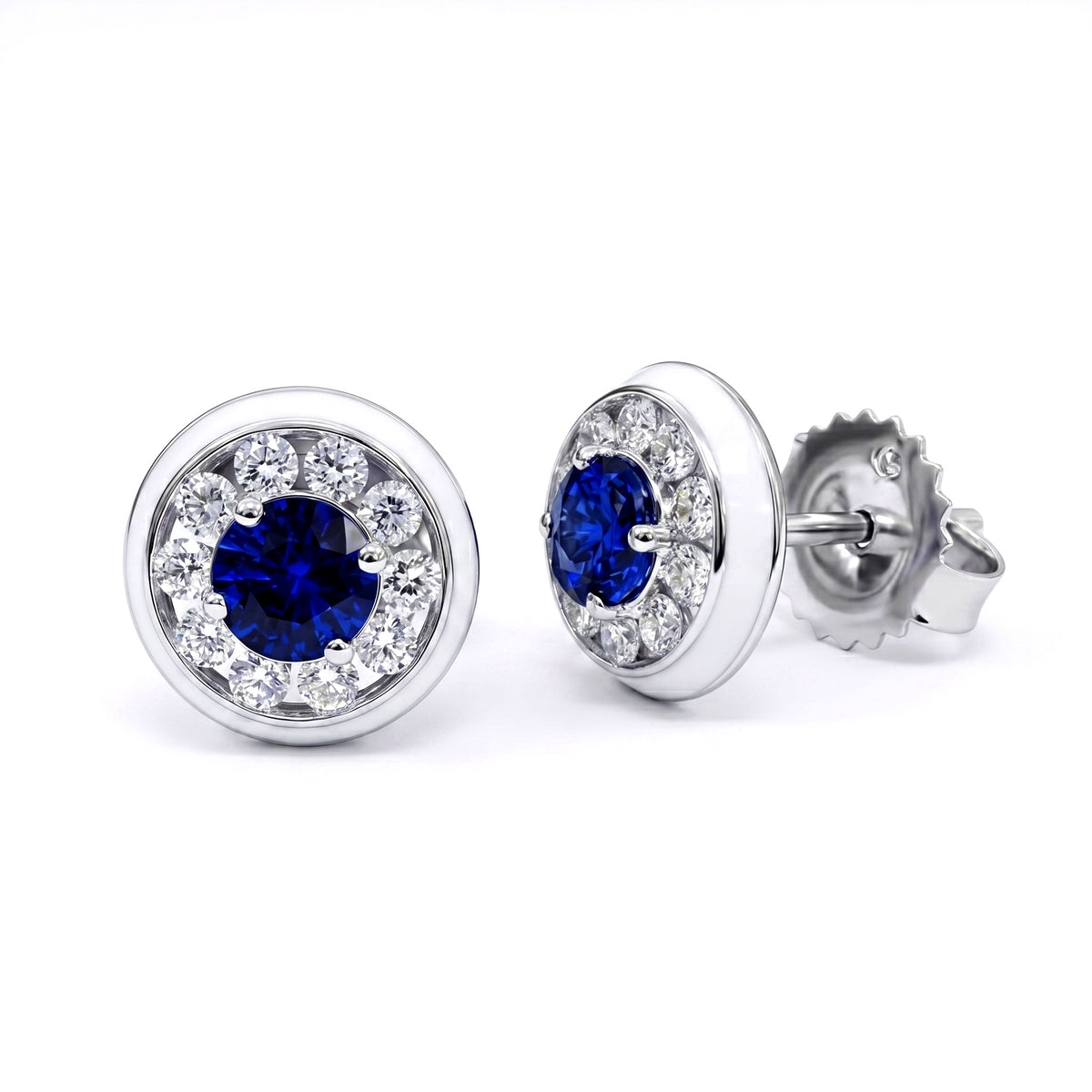 ASE157012 - Earrings 14KW/1.9G 2SAPP-0.61CT 20RD-0.31CT