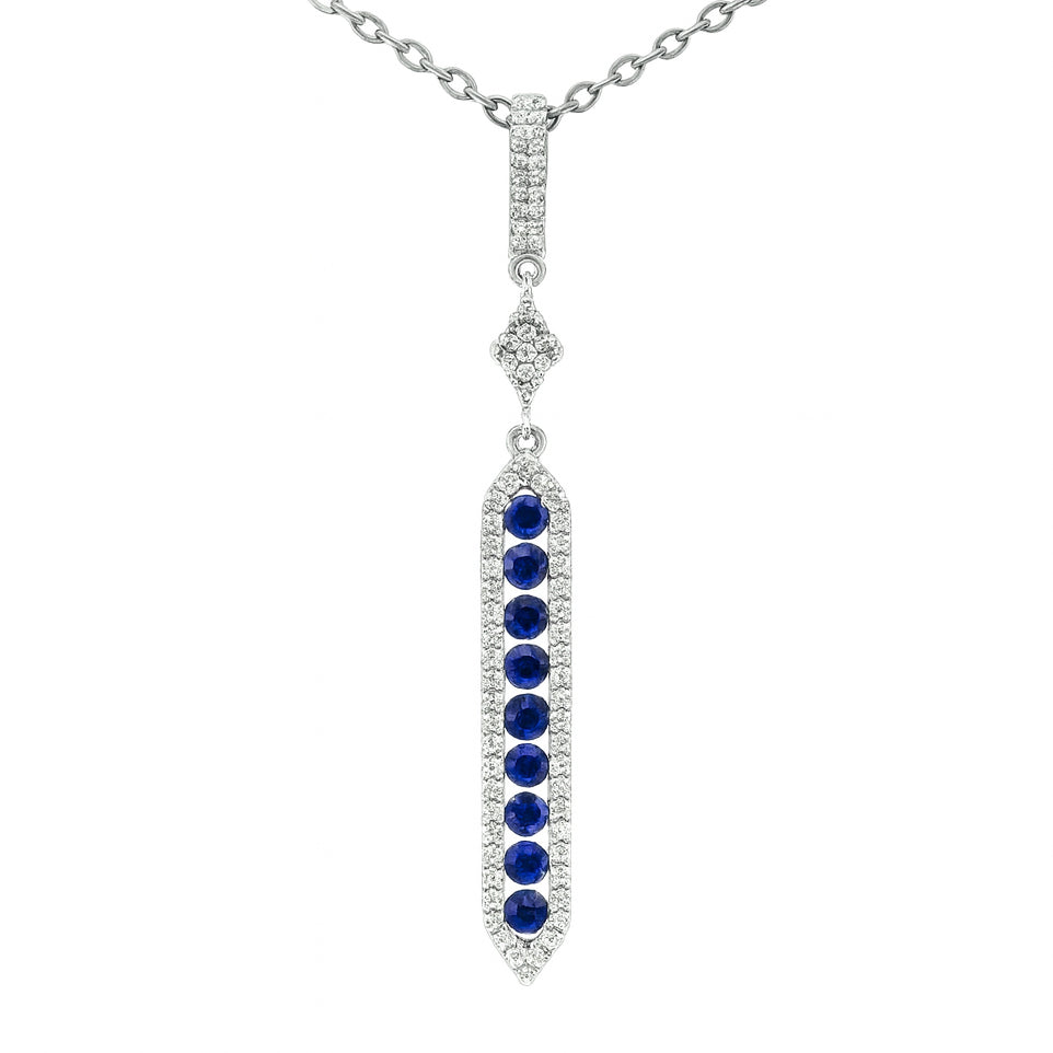 ASP155909 - Pendant 14KW/1.2G 9SAPP-0.47CT 57RD-0.22CT