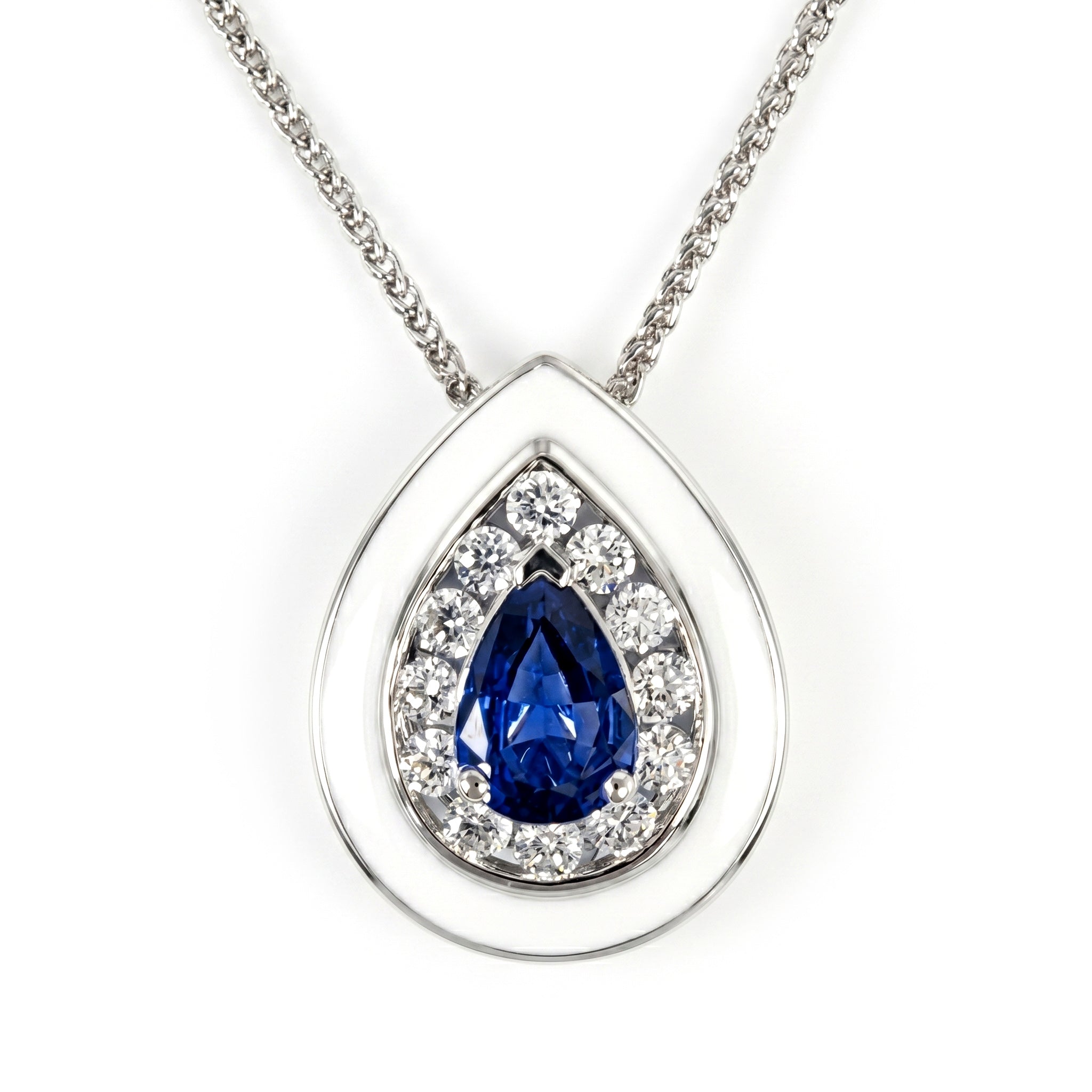 ASP157013 - Pendant 14KW/1G 1SAPP-0.46CT 12RD-0.19CT