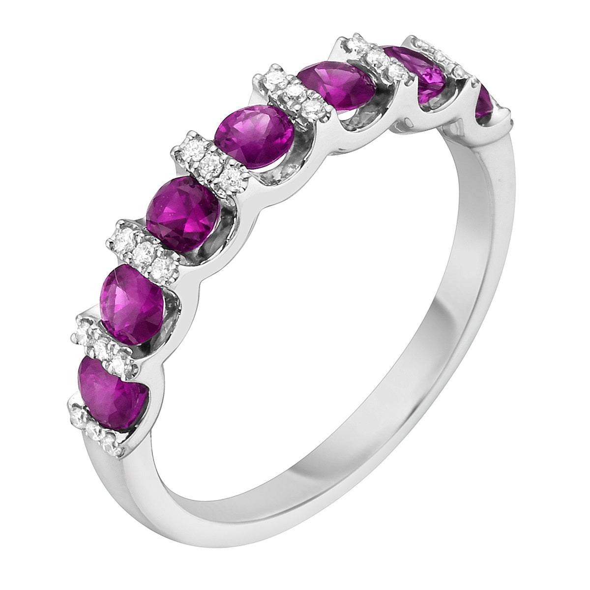 ASR153600P - Ring 14KW/1.9G 7P.SAPP-0.81CT 24RD-0.08CT