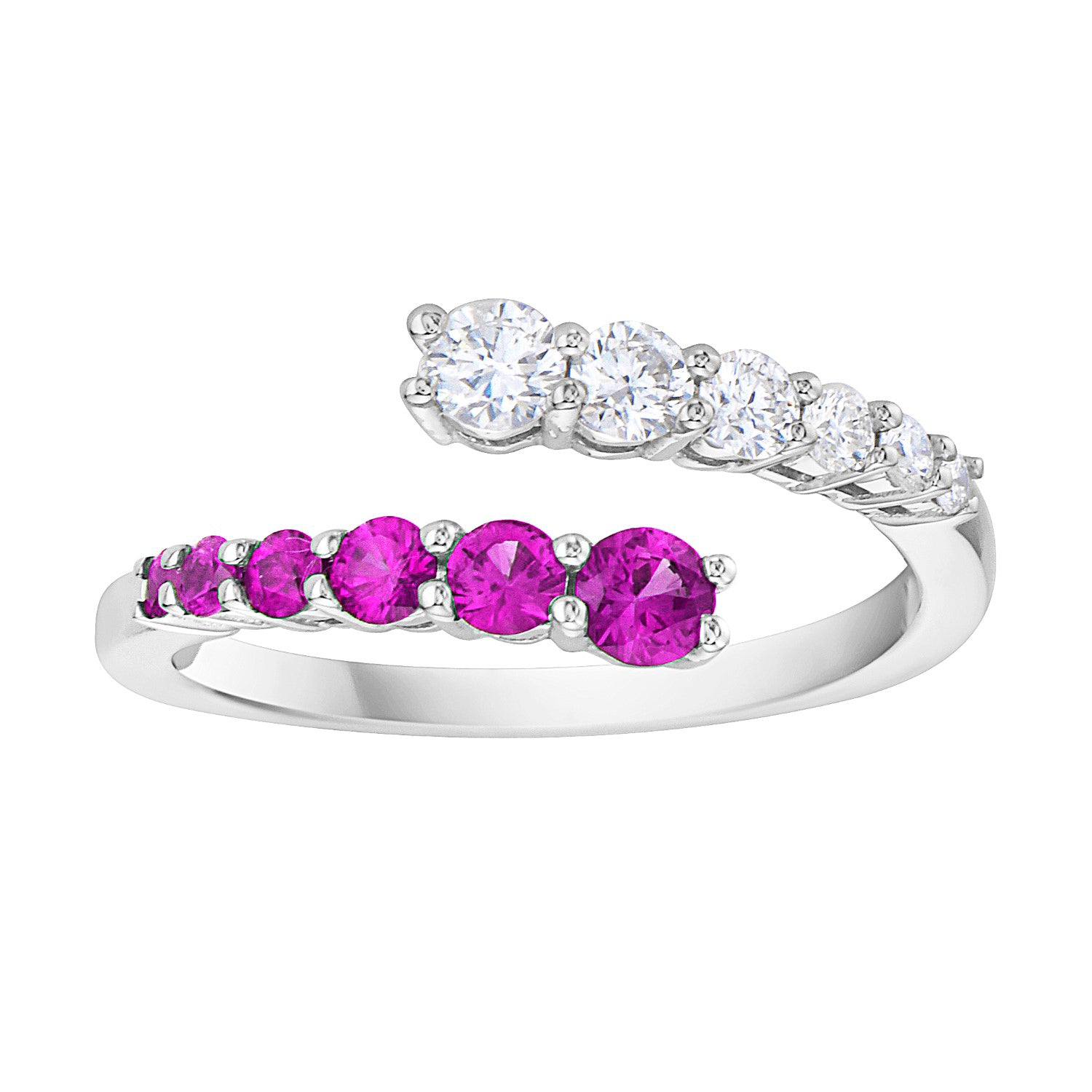 Ring 14KW/2.1G 6PSAPP-0.46CT 6RD-0.34CT