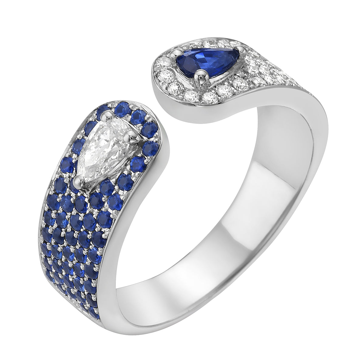 ASR156043 - Ring 14KW/5.36G 51SAPP-0.62CT 51RD-0.44CT