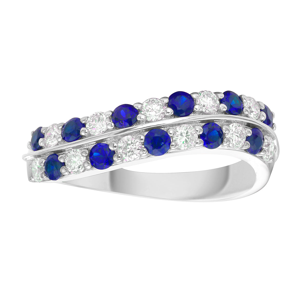 ASR156116 - Ring 14KW/4.2G 11SAPP-0.64CT 11RD-0.34CT