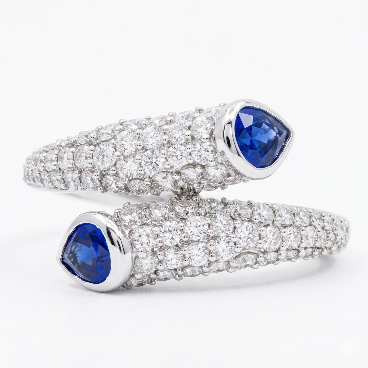 ASR157007 - Ring 14KW/3.5G 2SAPP-0.69CT 84RD-0.91CT