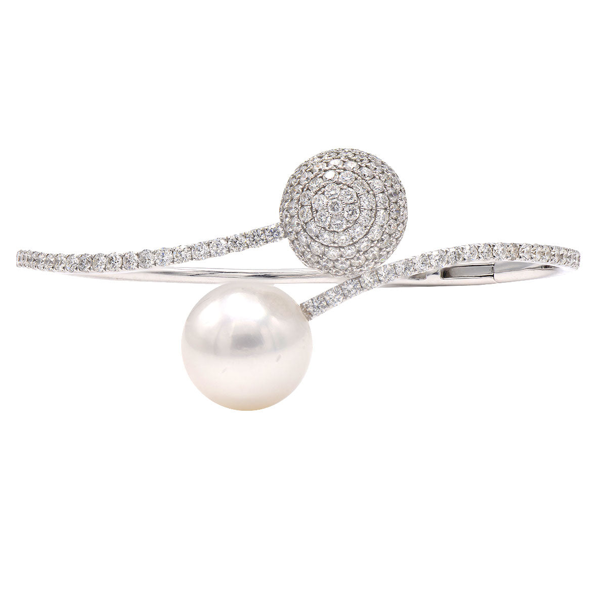 18KW White South Sea Pearl Bracelet, 12-13mm