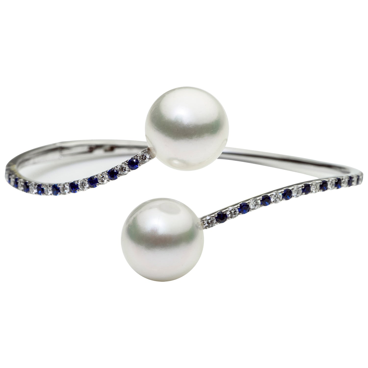 18KW White South Sea Pearl Bracelet, 12-13mm