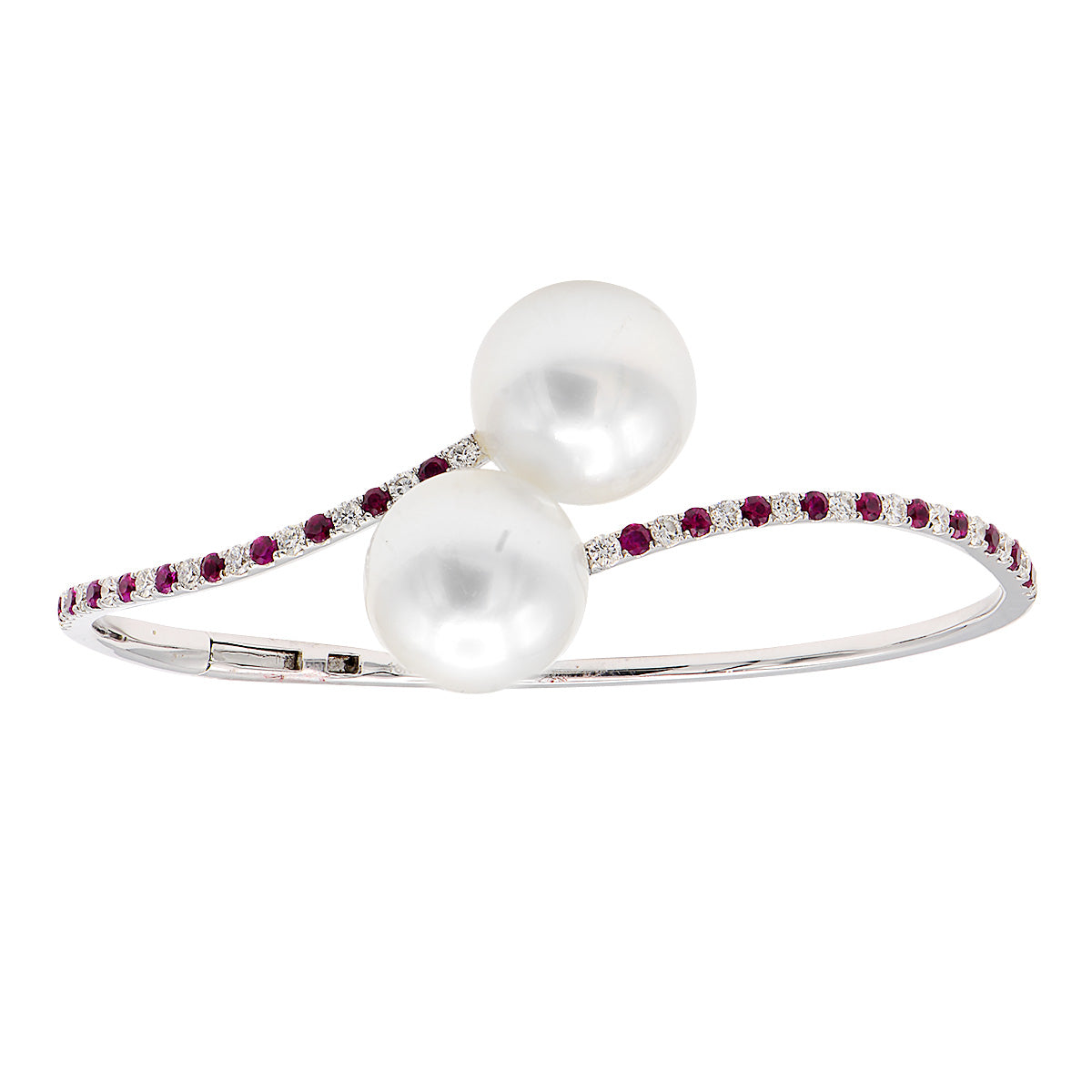 18KW White South Sea Pearl Bracelet, 12-13mm