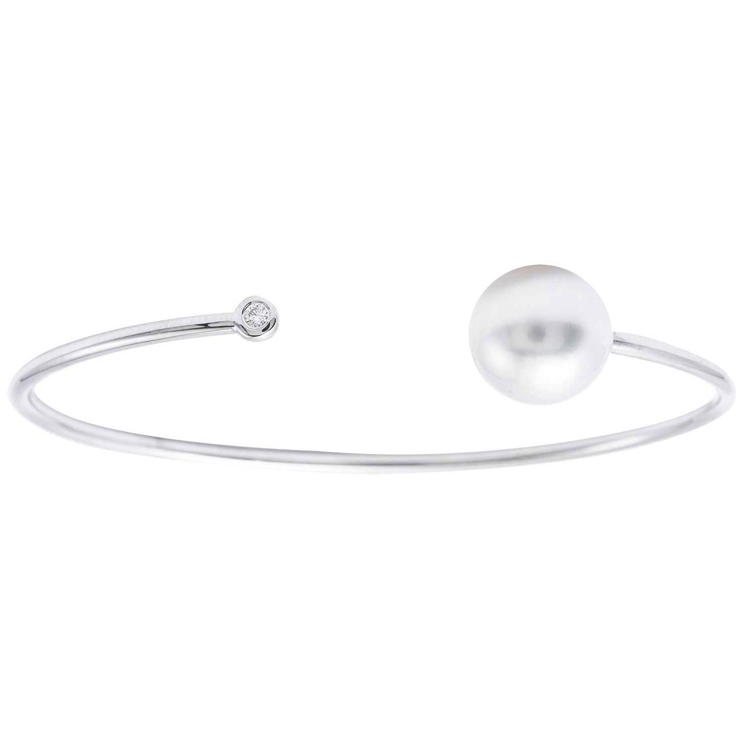 18KW White South Sea Pearl Bracelet, 11-12mm