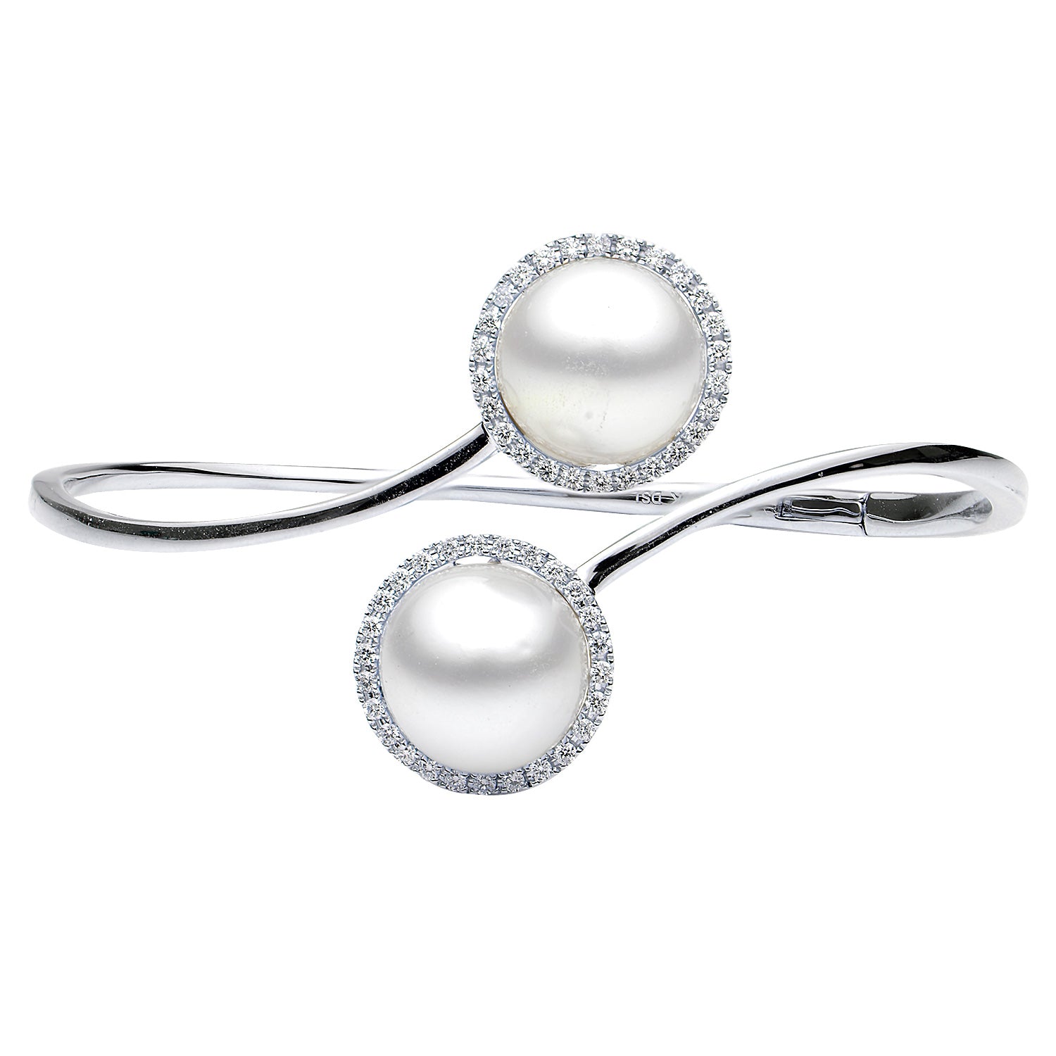 18KW White South Sea Pearl Bracelet, 12-13mm