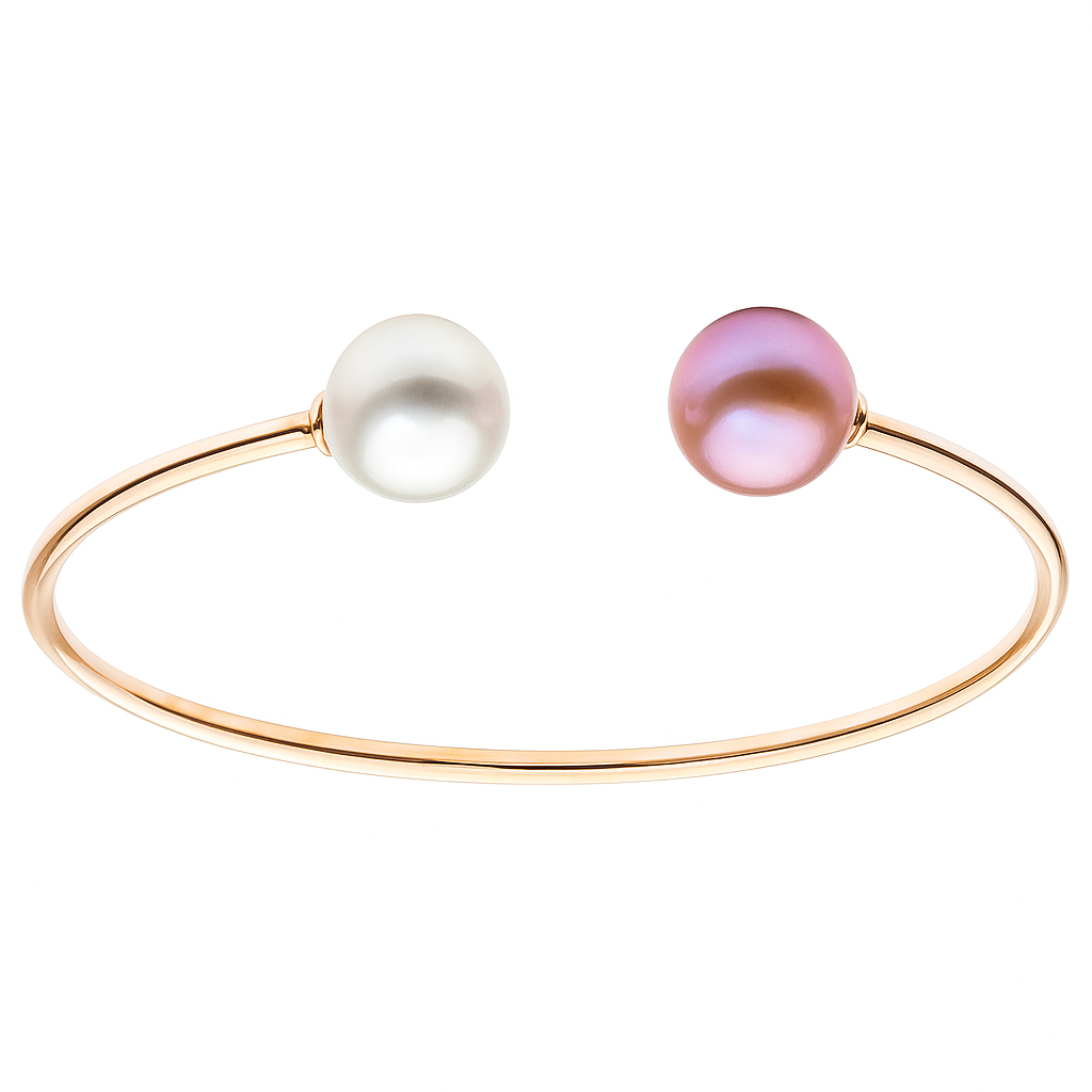 14K Rose Gold Freshwater Pearl Bracelet, 11-12mm