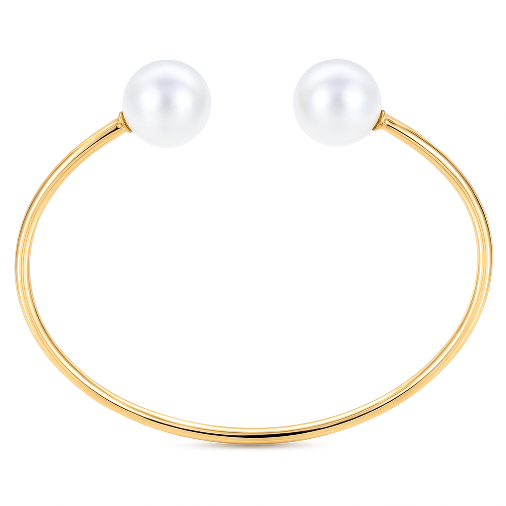 14K Yellow Gold South Sea Pearl Bracelet, 11-12mm
