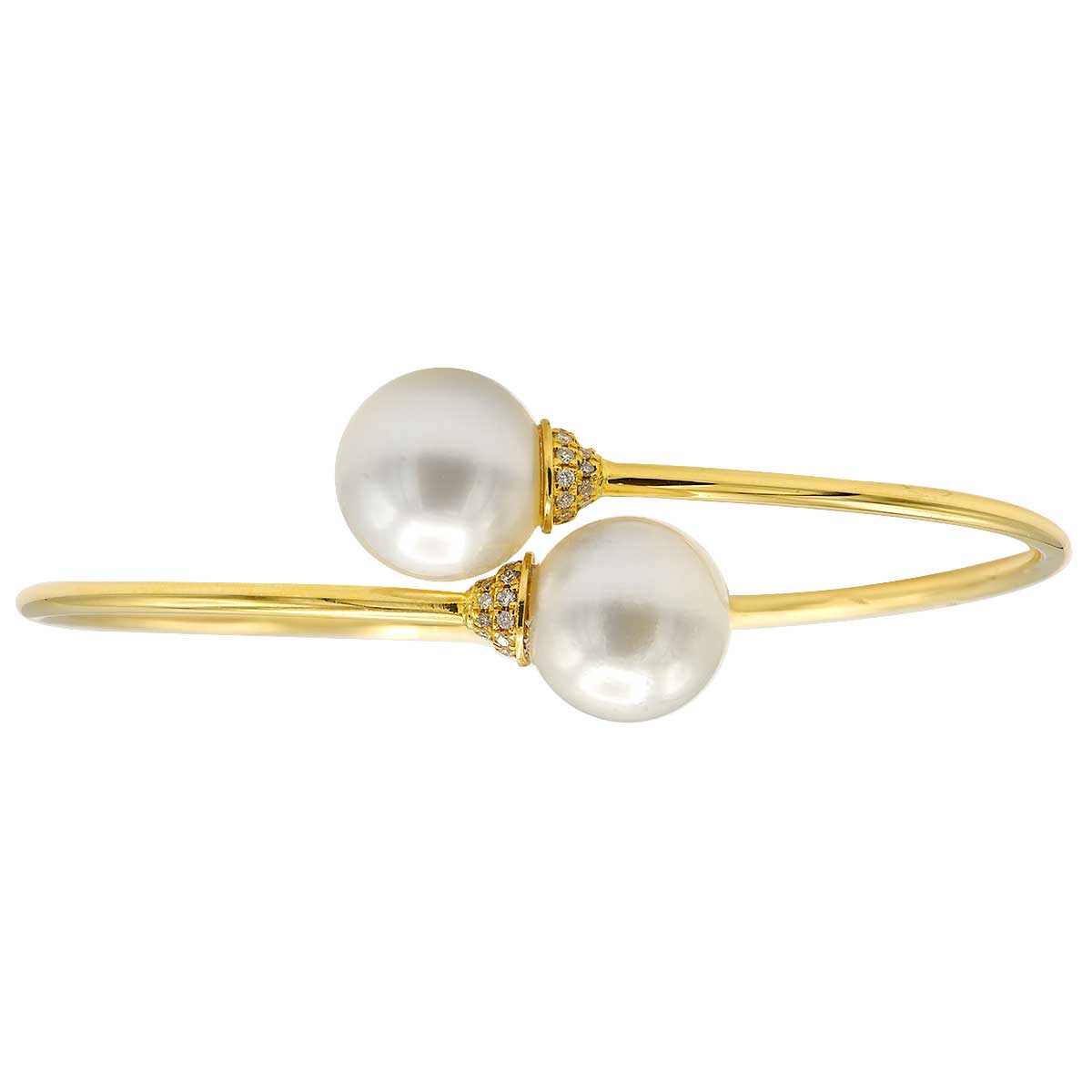 18KY White South Sea Pearl Bracelet, 11-12mm