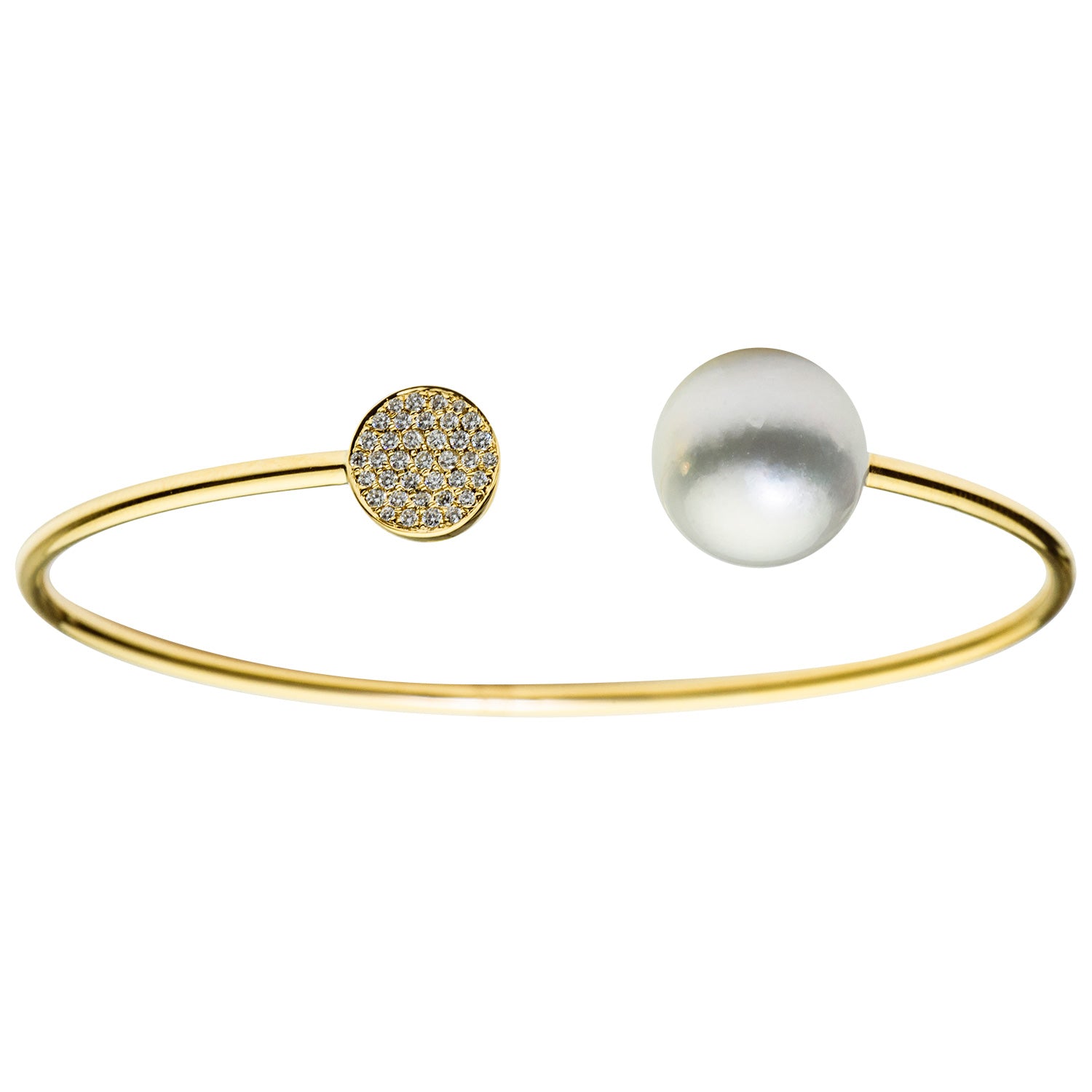 14KY-3.25G Bangle S.Sea 37D-0.13ct 11-12mm