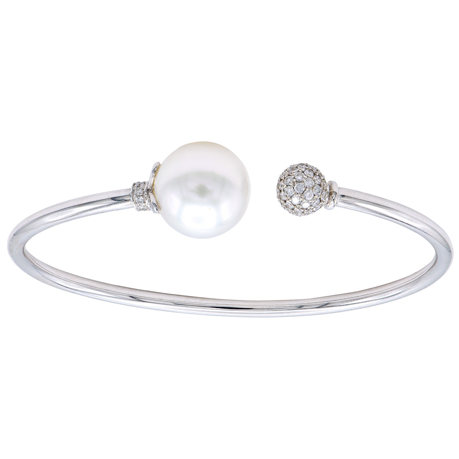 18KW/5.0G S.Sea Bangle 50RD-0.40CT 12-13MM