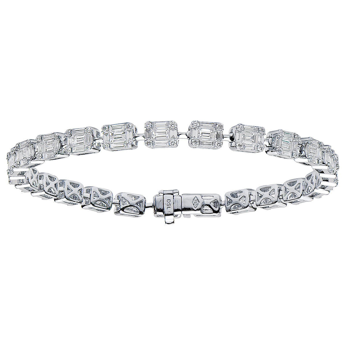 18KW Baguette Illusion Bracelet