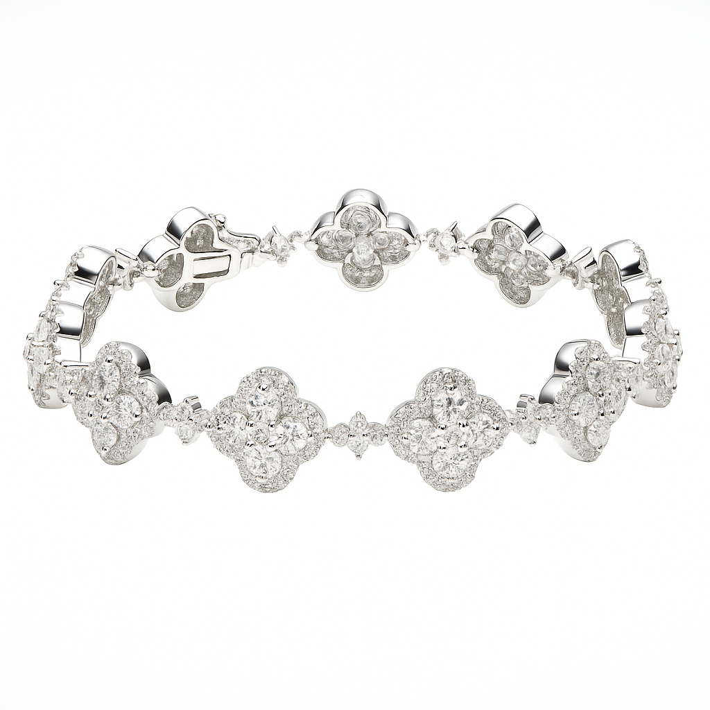 18K White Gold Diamond Bracelet, 6.55ct