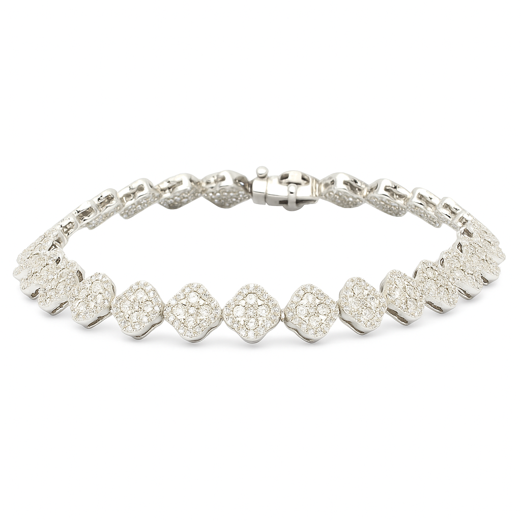 18K White Gold Diamond Bracelet, 5.34ct