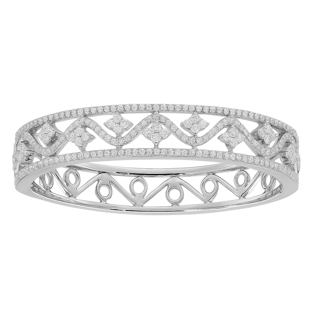 18K White Gold Diamond Bracelet, 1.8ct