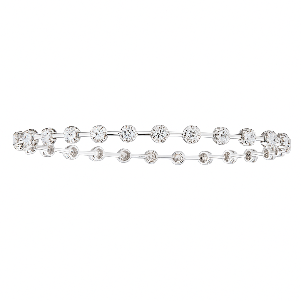 18K White Gold Diamond Bracelet, 0.96ct