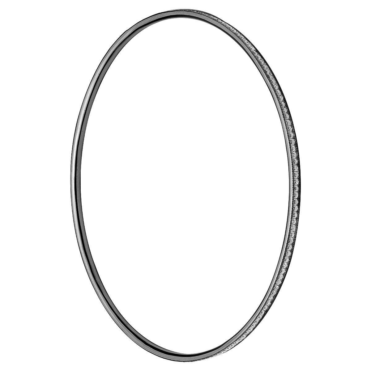 18K White Gold Diamond Bangle, 0.9ct