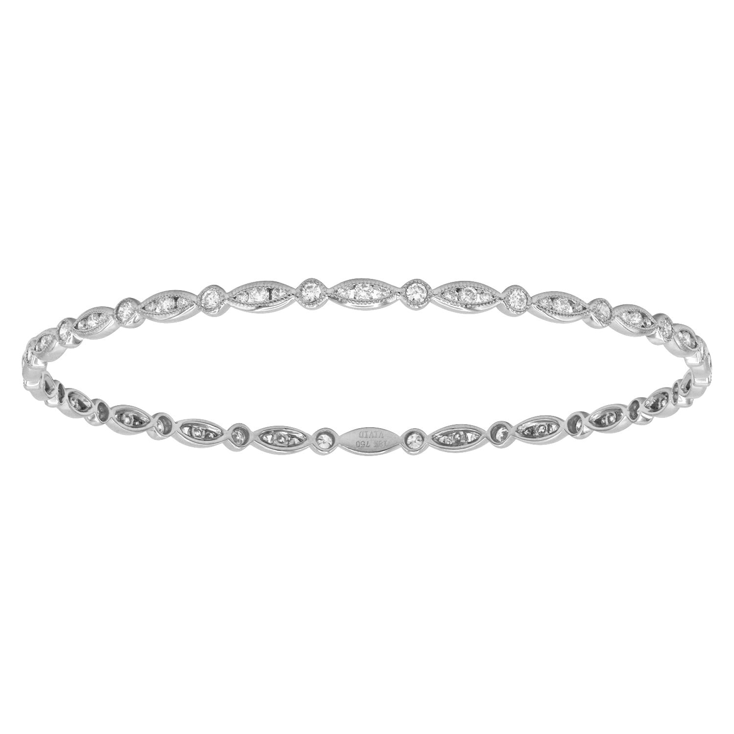 18KW Diamond Bangle