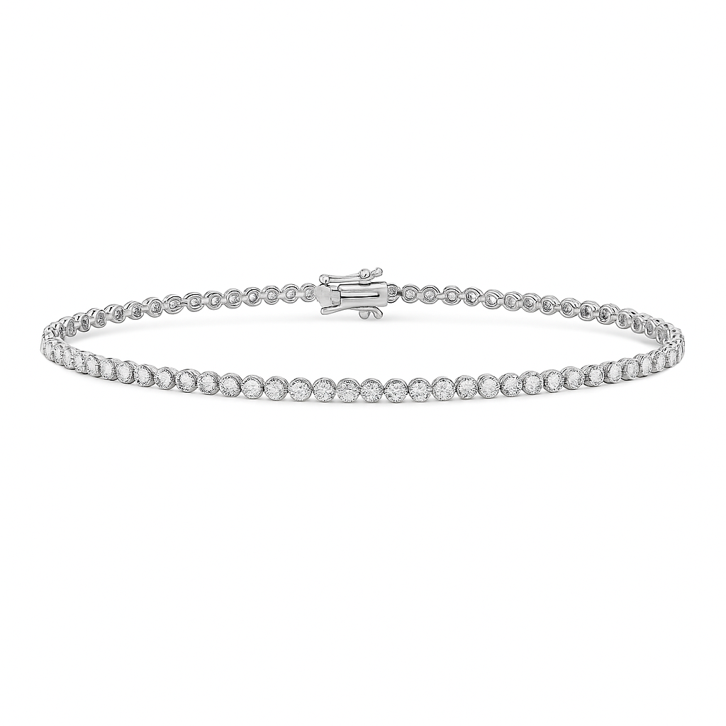 18K White Gold Diamond Bracelet, 0.96ct