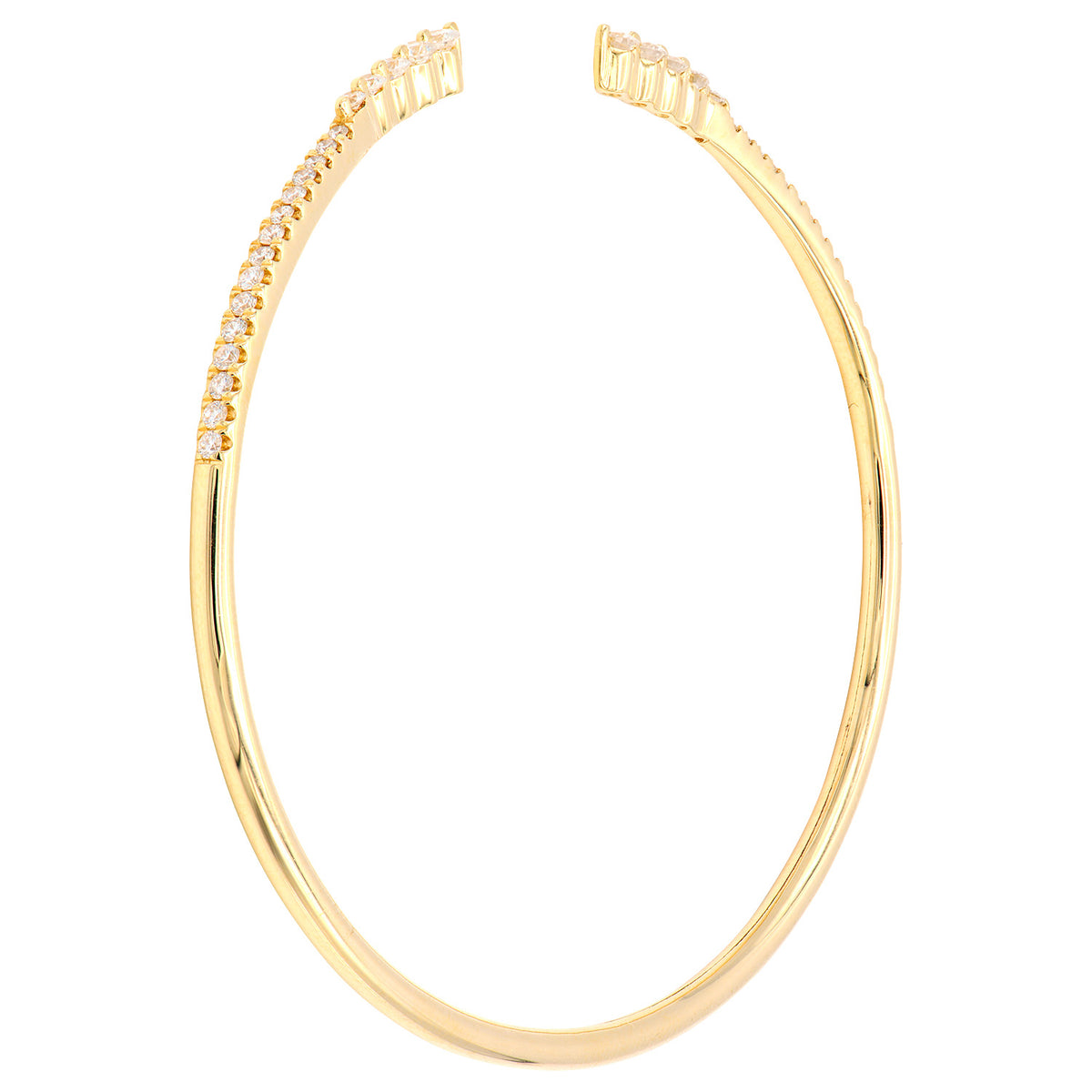 18K Yellow Gold Diamond Bangle, 0.49ct
