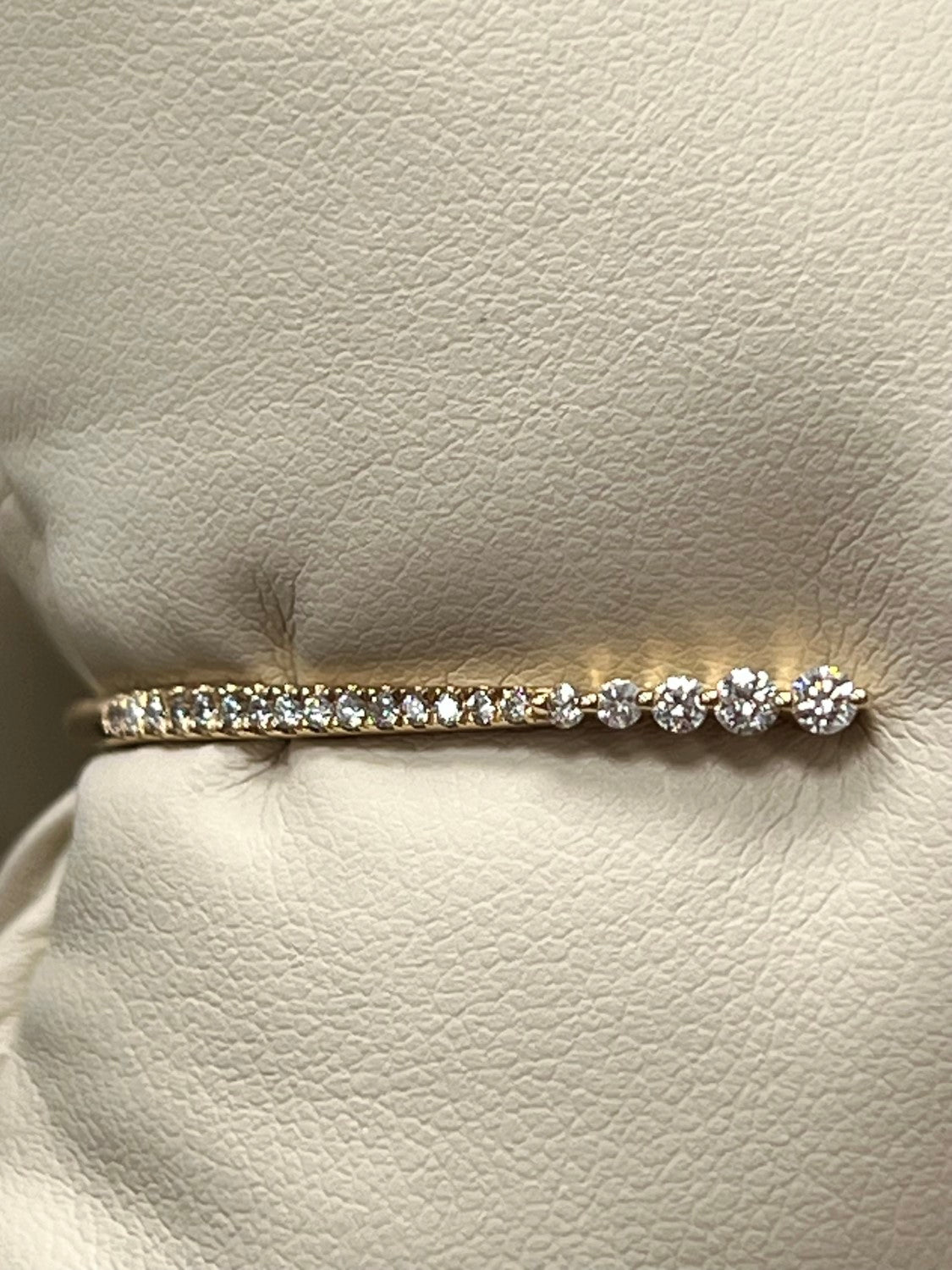 14K Yellow Gold Diamond Claw Bangle, 0.54ct