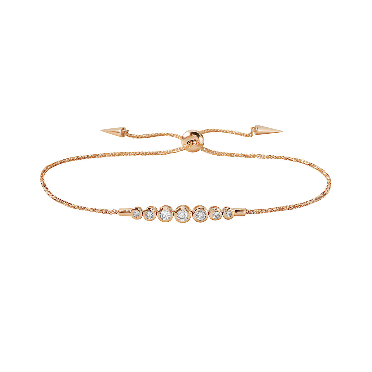18K Rose Gold Diamond Bracelet, 0.35ct