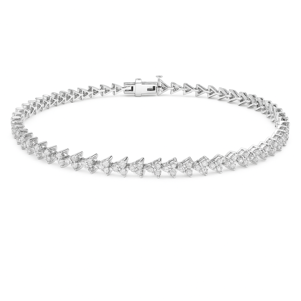 18K White Gold Diamond Bracelet, 2.07ct
