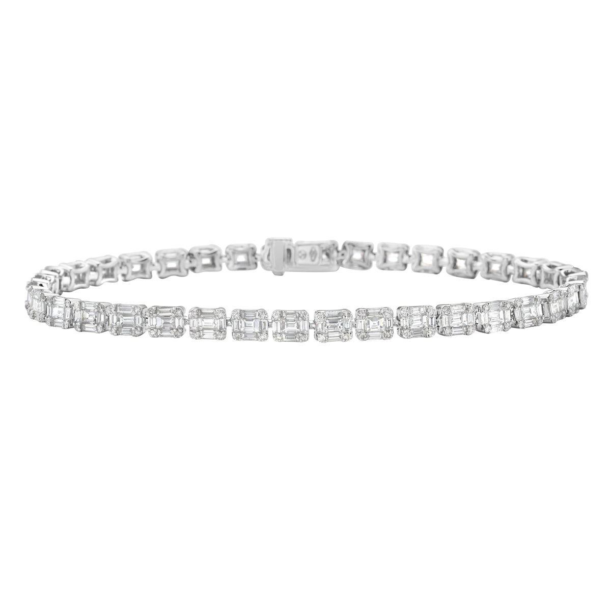 Bracelet 18KW/10..3G 144RD-0.56CT 180BD-3.53CT