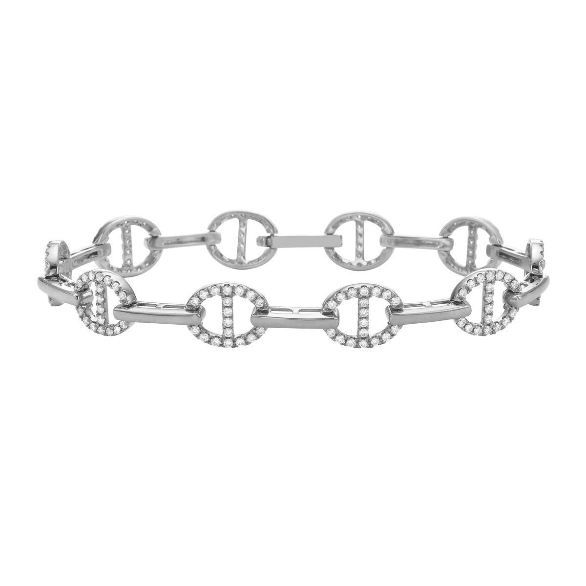 Bracelet 18KW/13.5G 180RD-1.17CT