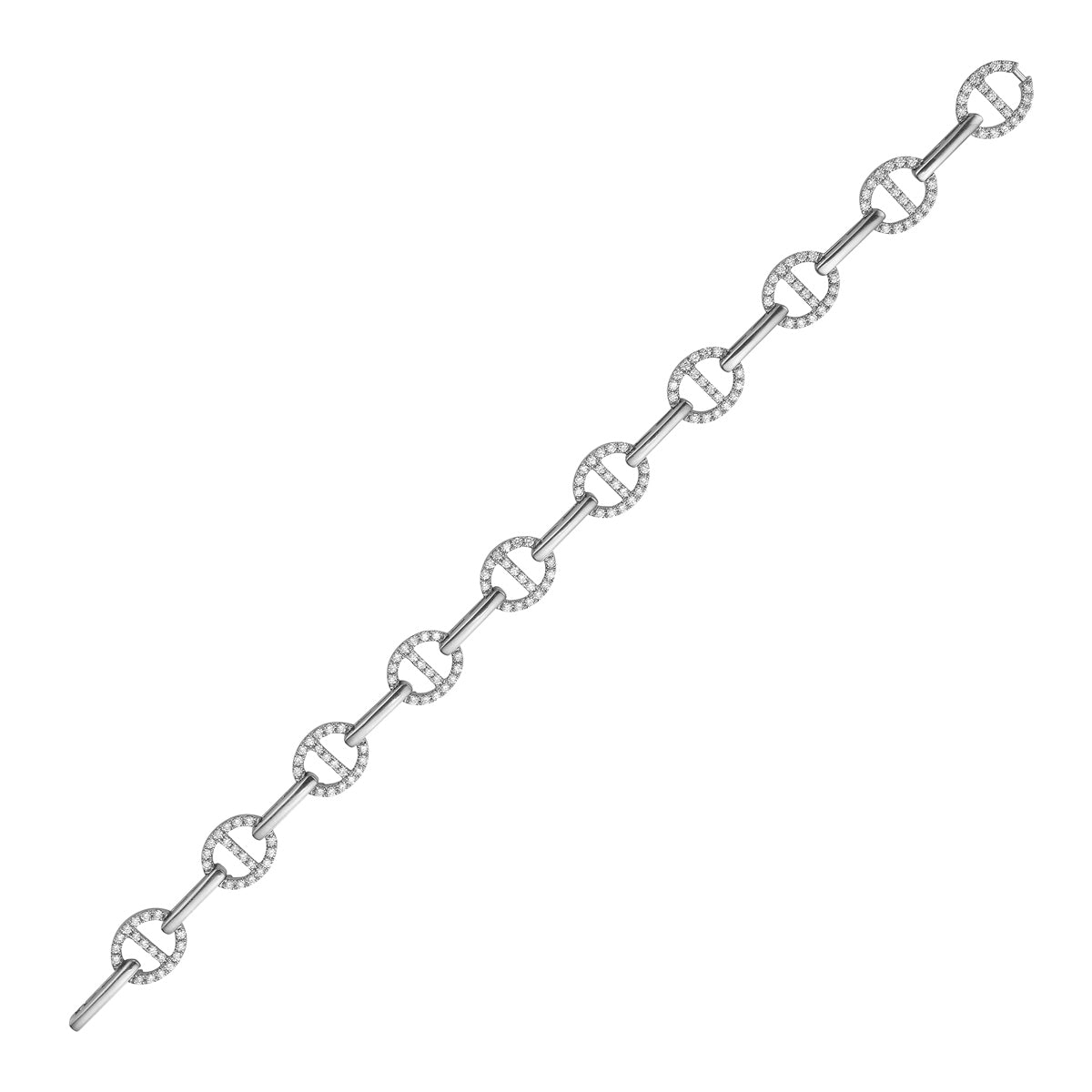 Bracelet 18KW/13.5G 180RD-1.17CT