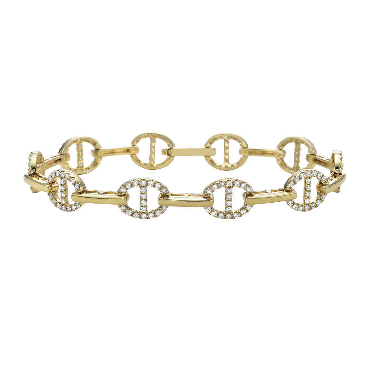 Bracelet 18KY/13.5G 180RD-1.17CT