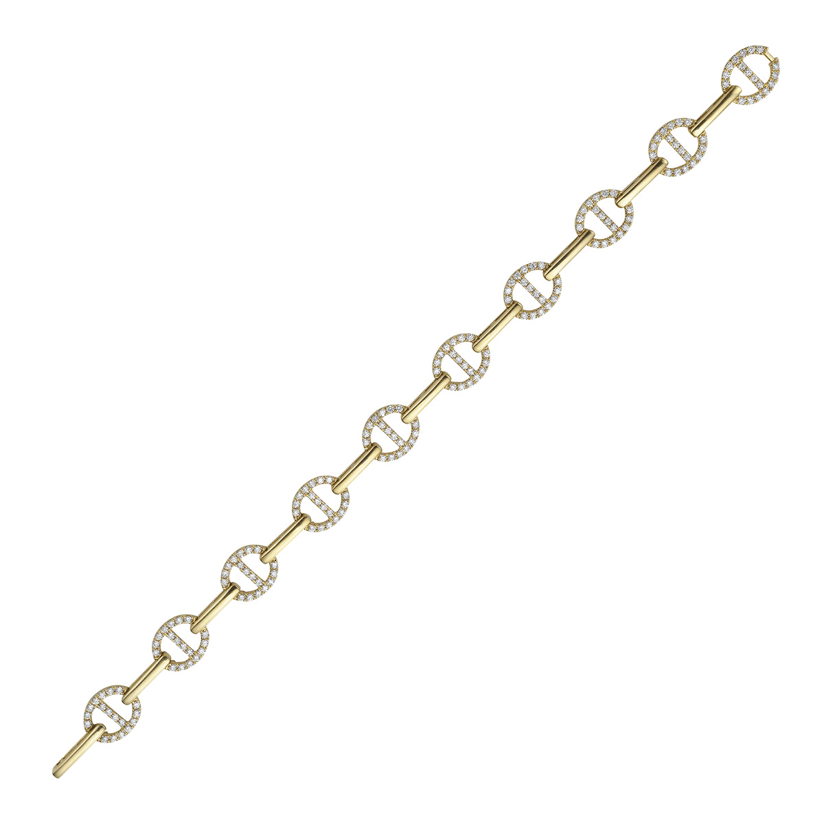 Bracelet 18KY/13.5G 180RD-1.17CT