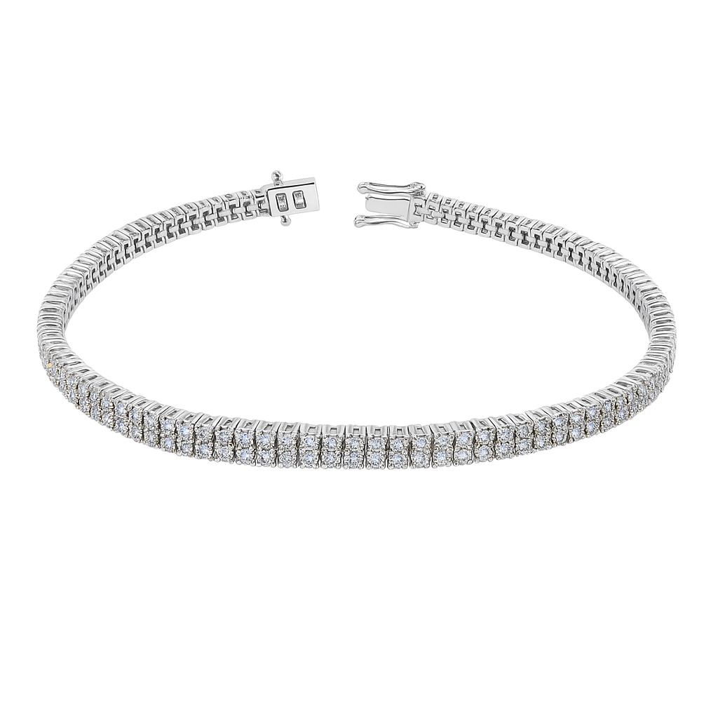 18K White Gold Diamond Bracelet, 2.83ct