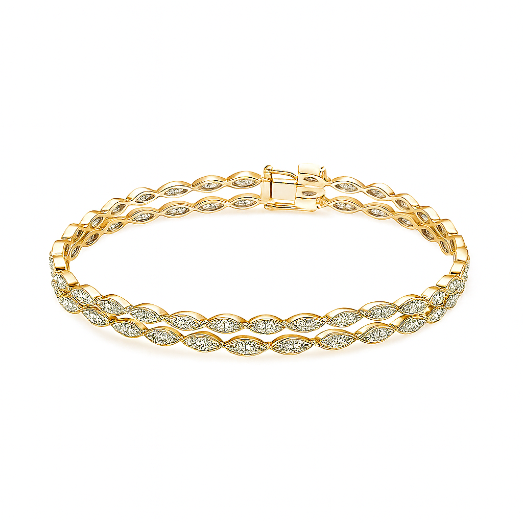 18K Yellow Gold Diamond Bracelet, 2.72ct