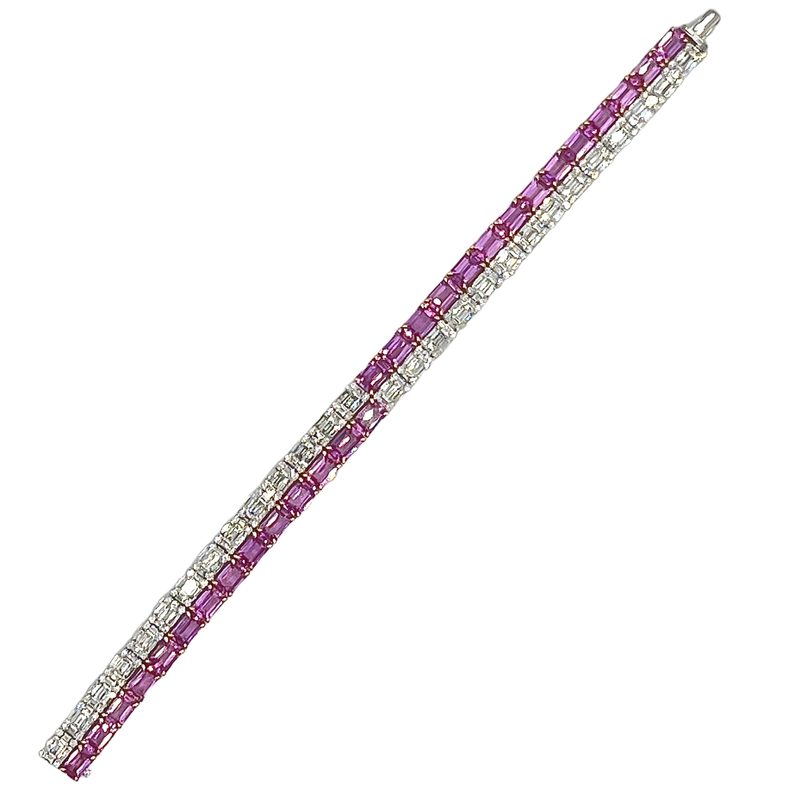 B056716 - Bracelet 18KWR/28G P.SAPP-17.50CT DIA-4.70CT
